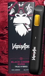 VAPIN APE -  VapinApe- All in One- Black Cherry Kush-Hybrid- Distillate- Rechargeable-1g- 88.1%THC