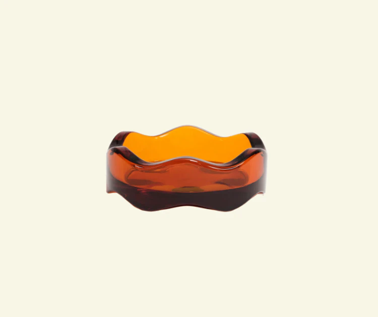 YEW YEW - Wavy Ashtray | Amber Main Image