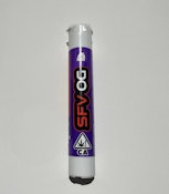 SFV OG 1g indoor flower pre roll Rosin infused “White tube”