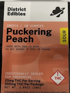 Critical Solutions - District Edibles Puckering Peach 250mg (Medical)