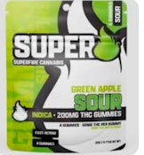 SuperFire-Gummies-Green Apple Sour-Indica-200mg THC