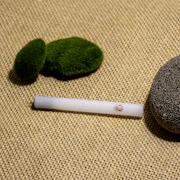 Pot Mamas | White 4" Chillum PM Logo