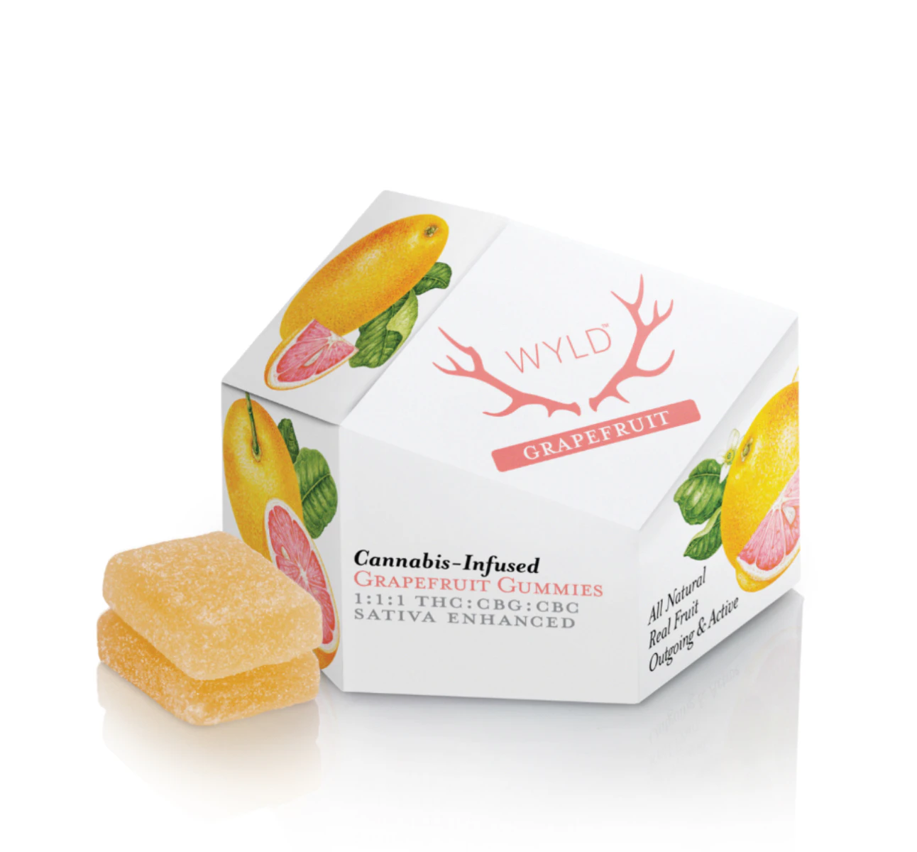 WYLD - WYLD - Grapefruit Gummies - 1:1:1 THC:CBC:CBG  Main Image