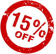 15% off all orders over $350