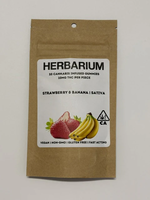 Herbarium - HERBARIUM |STRAWBERRY BANANA| 100MG GUMMIES Edible Main Image