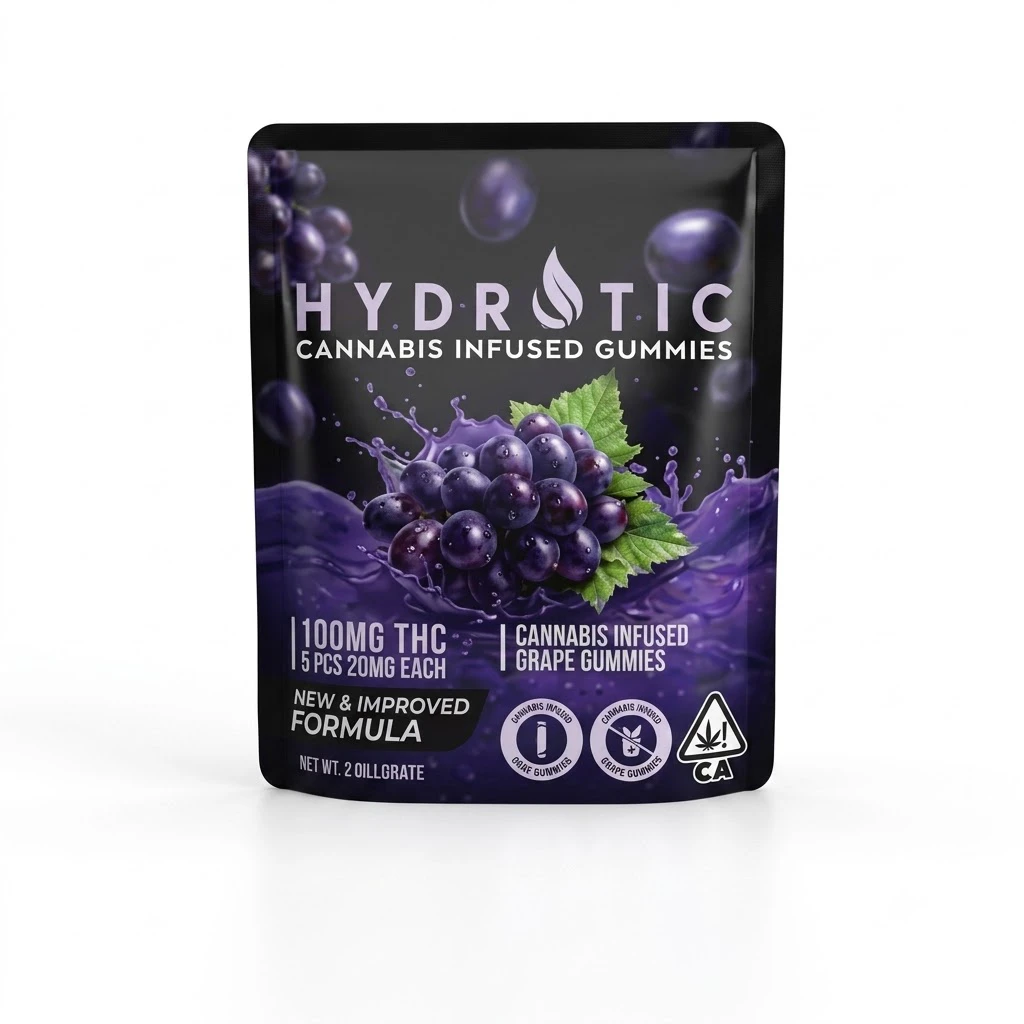 HYDROTIC - Hydrotic - Edibles - Grape Gummies - 100mg Main Image