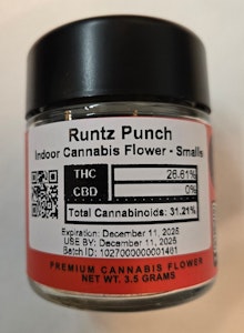 6 Point Cannabis - 6 Point Cannabis - Runtz Punch (smalls) - 26.61% THC - 3.5g - Dry Flower