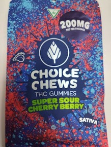 Choice | Super Sour Cherry Berry | 200 mg Gummies
