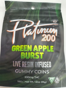Platinum Vape - PVG | Green Apple Burst | 200mg Gummies