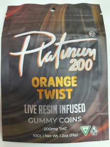 Platinum Vape - PVG | Orange Twist | 200 mg Gummies