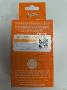 Platinum Vape | Tri-Coumty Tropics | 1g Vape cart
