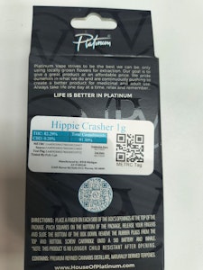 Platinum Vape - PV | Hippie Crasher | 1g Live Resin Vape Cart