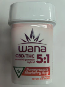 Wana | Pomegranate Acai Blueberry | 100mg Gummies
