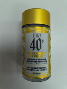 STIIIZY | 40's | Pineapple Express | Infused Preroll | .5g 5pk