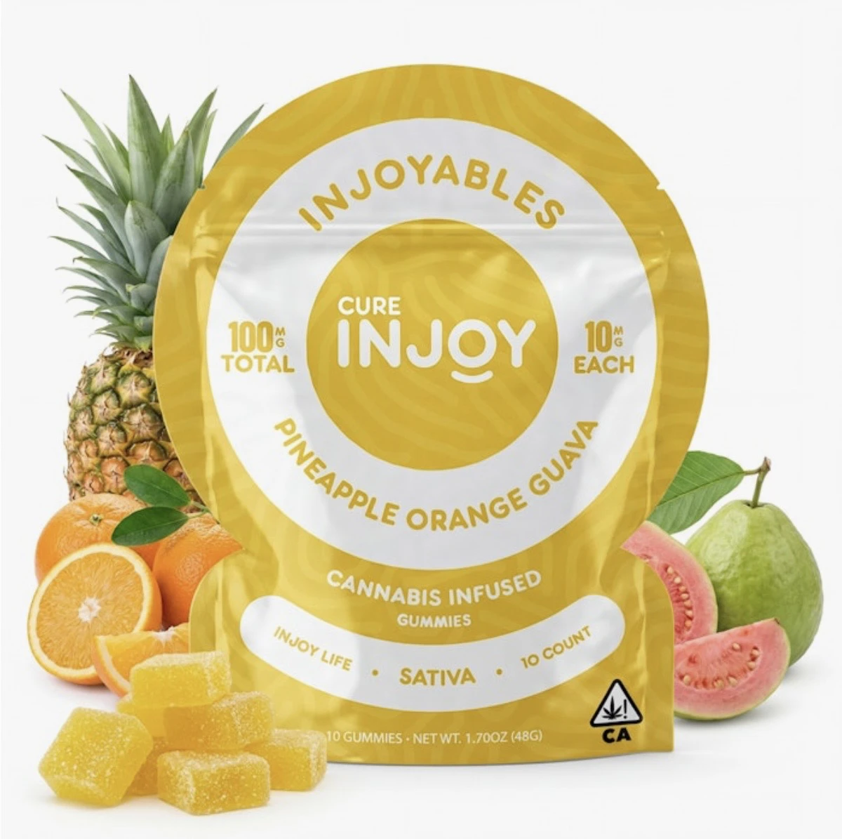 Cure Injoy - Cure Injoy -Pineapple Orange Guava Gummies 100MG (S) Main Image
