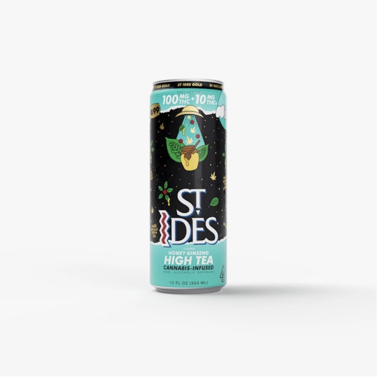 ST IDES - ST IDES - HONEY GINSENG GREEN TEA | 12OZ HIGH TEA 100MG + 10MG THCv, Main Image