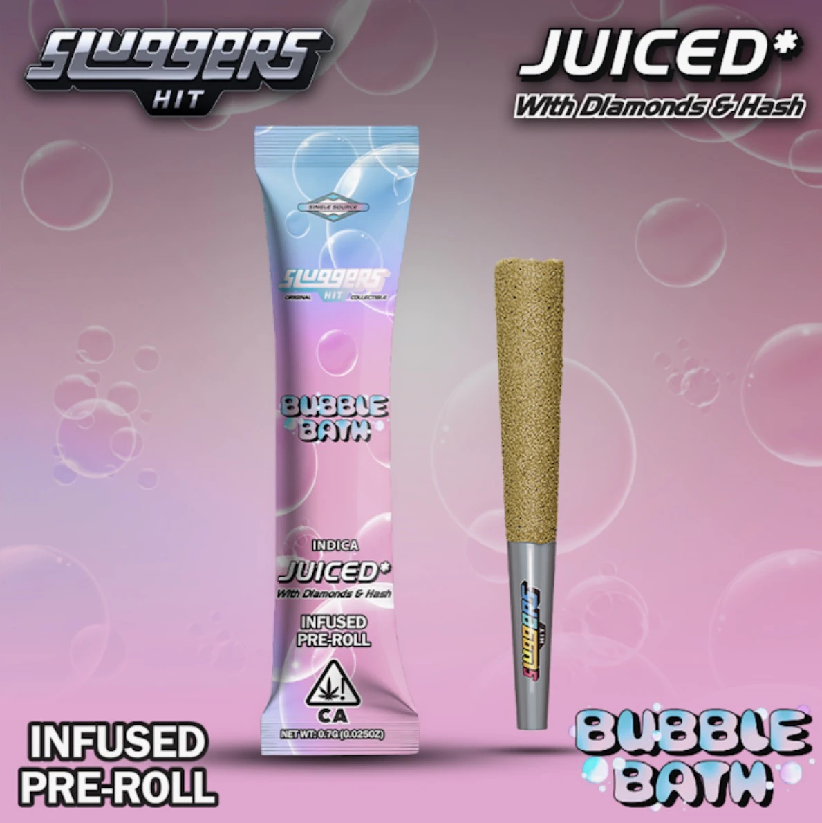 SLUGGERS HIT - SLUGGERS HIT - 0.7G Infused Pre Roll Bubble Bath (I) Main Image