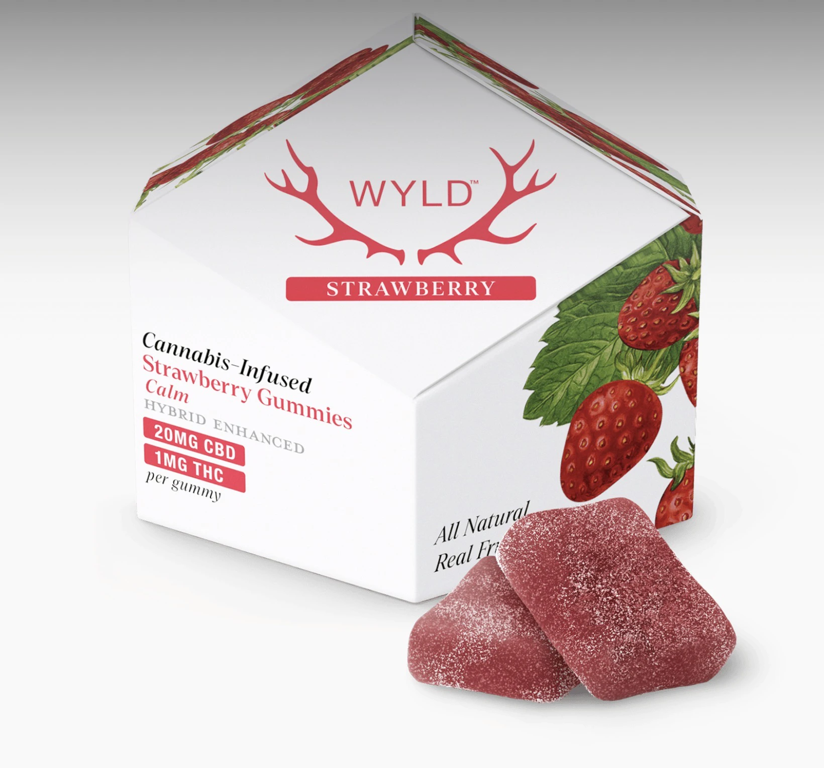 WYLD - WYLD - Strawberry 20:1 CBD + Hybrid Enhanced Gummies 200:10mg Main Image