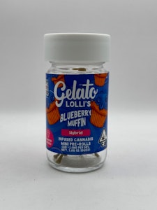 GELATO - Blueberry Muffin Lollis 3g 5 Pack Infused Pre-roll - Gelato