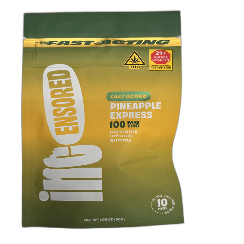 Incensored - Fast Acting Gummies | Pineapple Express | 10mg | 10 count Main Image