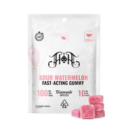 Heavy Hitters - Heavy Hitters - Edible - Fast Acting Gummies - Sour Watermelon - 100mg Main Image