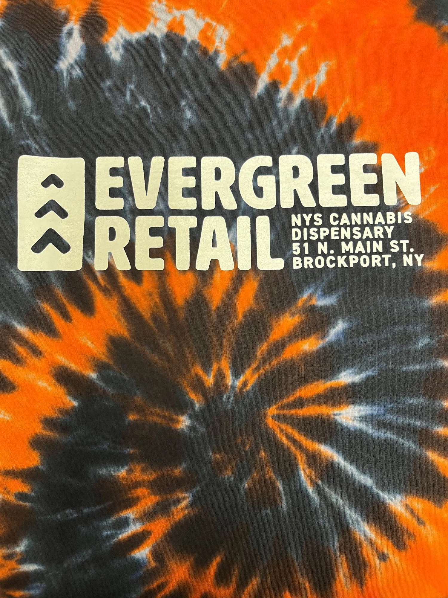 Evergreen Retail - Black & Orange Tie Dye Long Sleeve Small Main Image