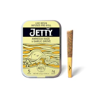 Jetty - Preroll - Infused - Garlic Grove x Amnesia Haze Live Resin 5pk - 2.5g