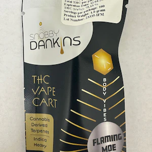 SNOBBY DANKINS - Snobby Dankins - Flaming Moe - 75.13% THC - 1g Vape Cart
