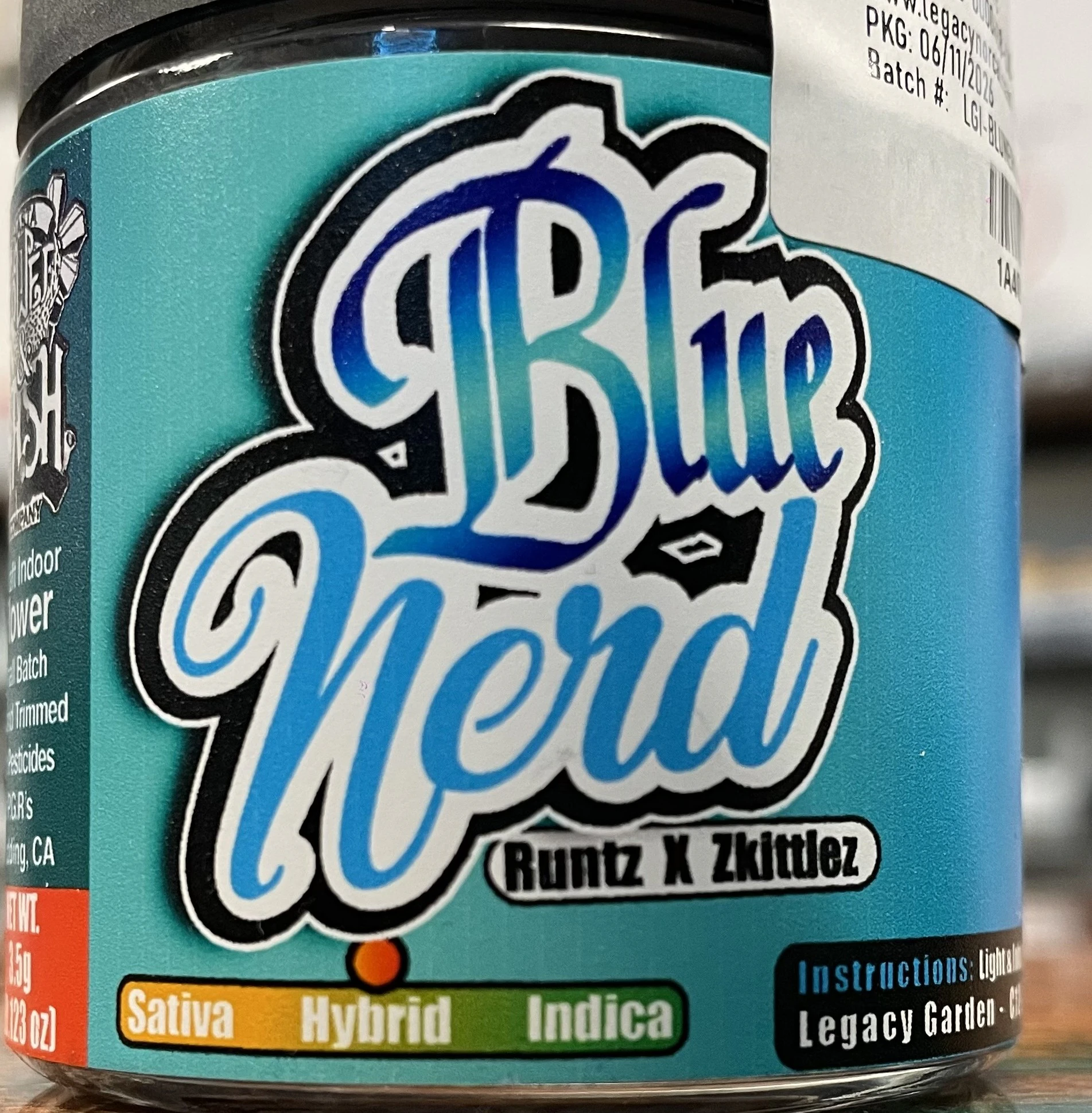 SHASTA FLOWER & HASH CO. - Blue Nerd 3.5G Main Image
