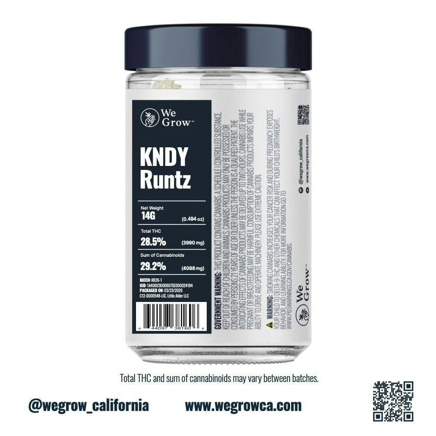 We Grow - We Grow - Flower - Kndy Runtz - 14g Main Image