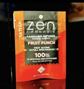 ZEN- Single Gummy Sativa Fruit Punch 100mg