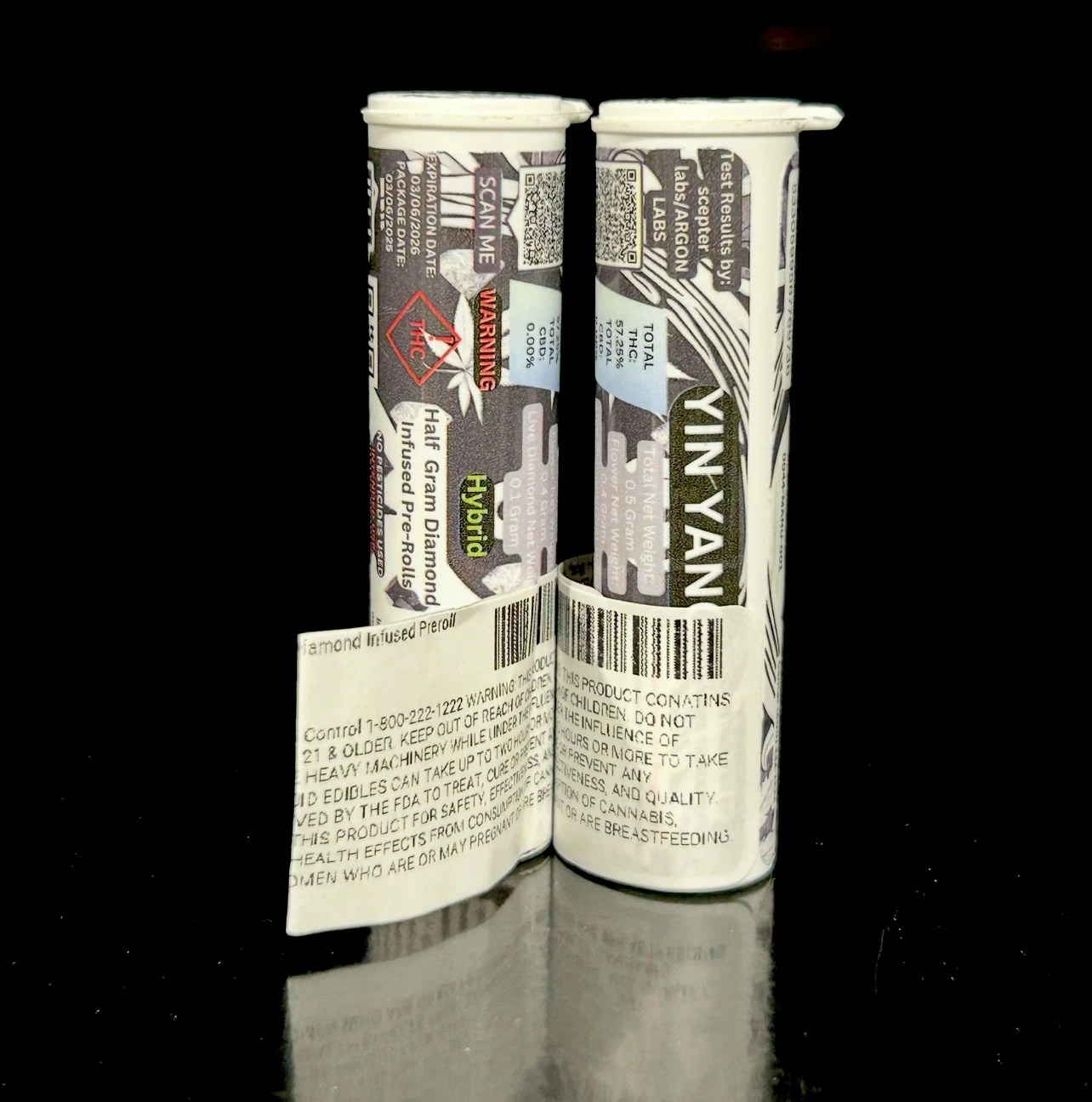 Lincoln Watford Organics - Lincoln Watford - Yin Yang Hybrid .5g Diamond Infused Preroll Main Image
