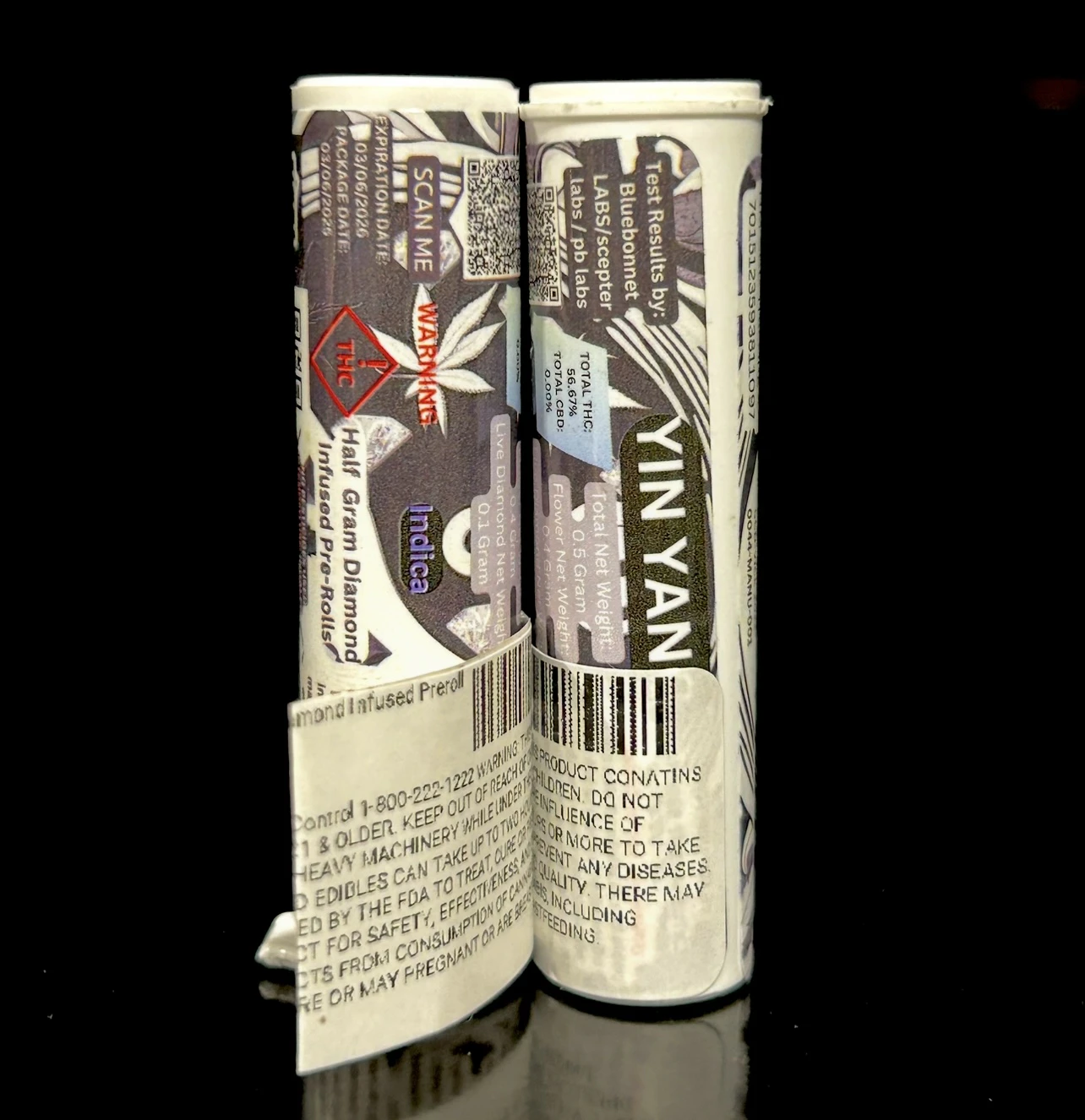 Lincoln Watford Organics - Lincoln Watford - Yin Yang Indica .5g Diamond Infused Preroll Main Image