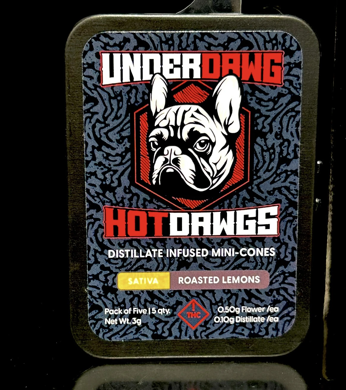 UNDER DAWG - Underdawg - Roasted Lemons .5g Distillate Infused Sativa Prerolls 5 Pk Main Image
