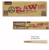 RAW | 70/24MM CONES - 20PK | ACCESSORIES
