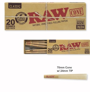 RAW - RAW | 70/24MM CONES - 20PK | ACCESSORIES