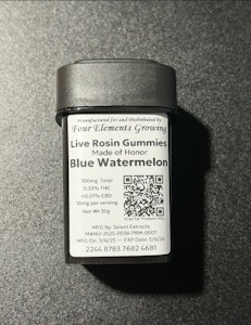 FOUR ELEMENTS - Four Elements x Couchlock- Blue Watermelon (Made of Honor) Rosin Gummies 100mg