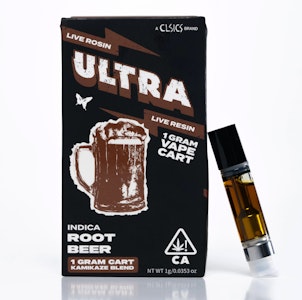 CLSICS - Ultra Live Rosin and Live Resin Cartridge 1g Indica Root Beer