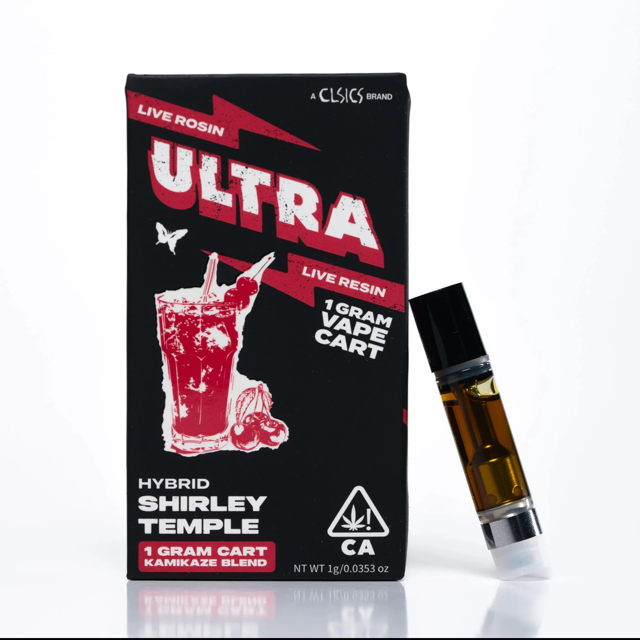 CLSICS - Ultra Live Rosin and Live Resin Cartridge 1g Hybrid Shirley Temple Main Image