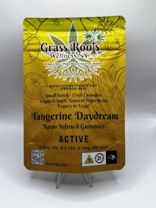 Grass Roots Wellness - Grass Roots Wellness - Tangerine Daydream - 9.4mg THC: 9.3mg CBG: 0.7 CBD - 94mg THC - Edible