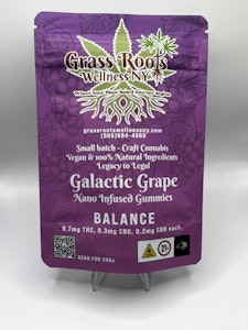 Grass Roots Wellness - Grass Roots Wellness - Galactic Grape Balance - 9.7mg THC: 0.3mg CBG: 0.2 CBN - 97mg THC - Edibles