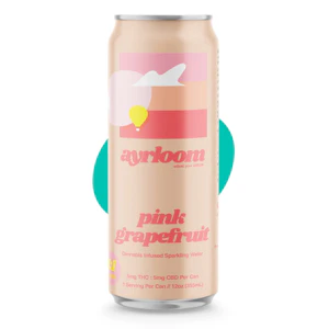 AYRLOOM - Ayrloom - Pink Grapefruit Sparkling Water - Single can - 1:1 (5mg THC:5mg CBD) - Beverage