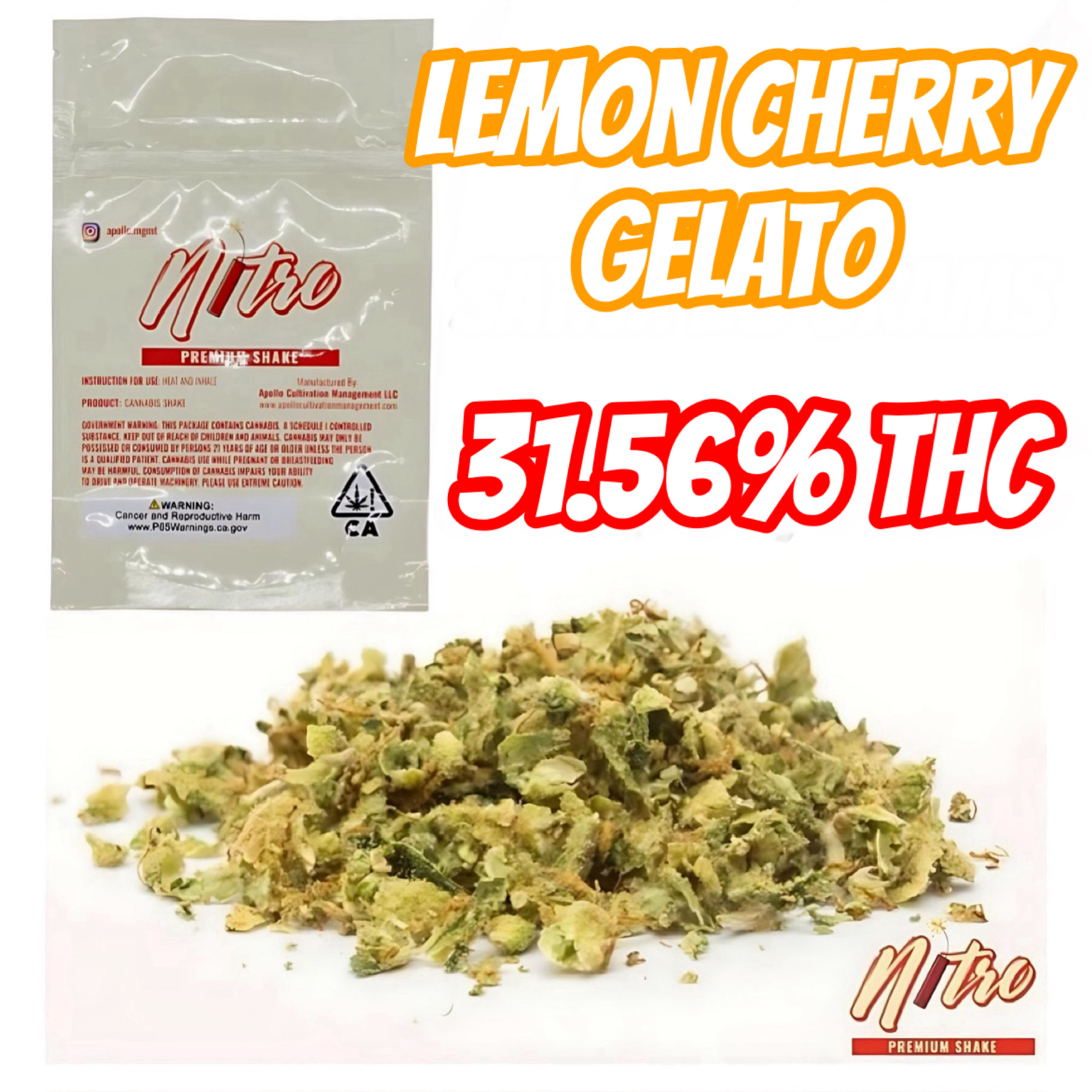 LA FETE】Lemon Cherry Gelato 合法ハーブ CBXE+CBG
