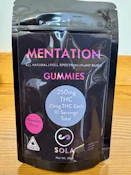 Mentation x Sola GMO Hash Rosin Gummies 250mg | Watermelon Cooler