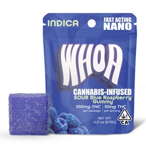 Whoa - Whoa - Sour Blue Raspberry Gummy - (100mg)