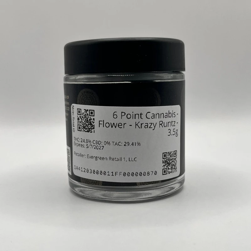 6 POINT CANNABIS - 6 Point Cannabis - Krazy Runtz - 24.80% THC - 3.5g - Dry Flower Main Image