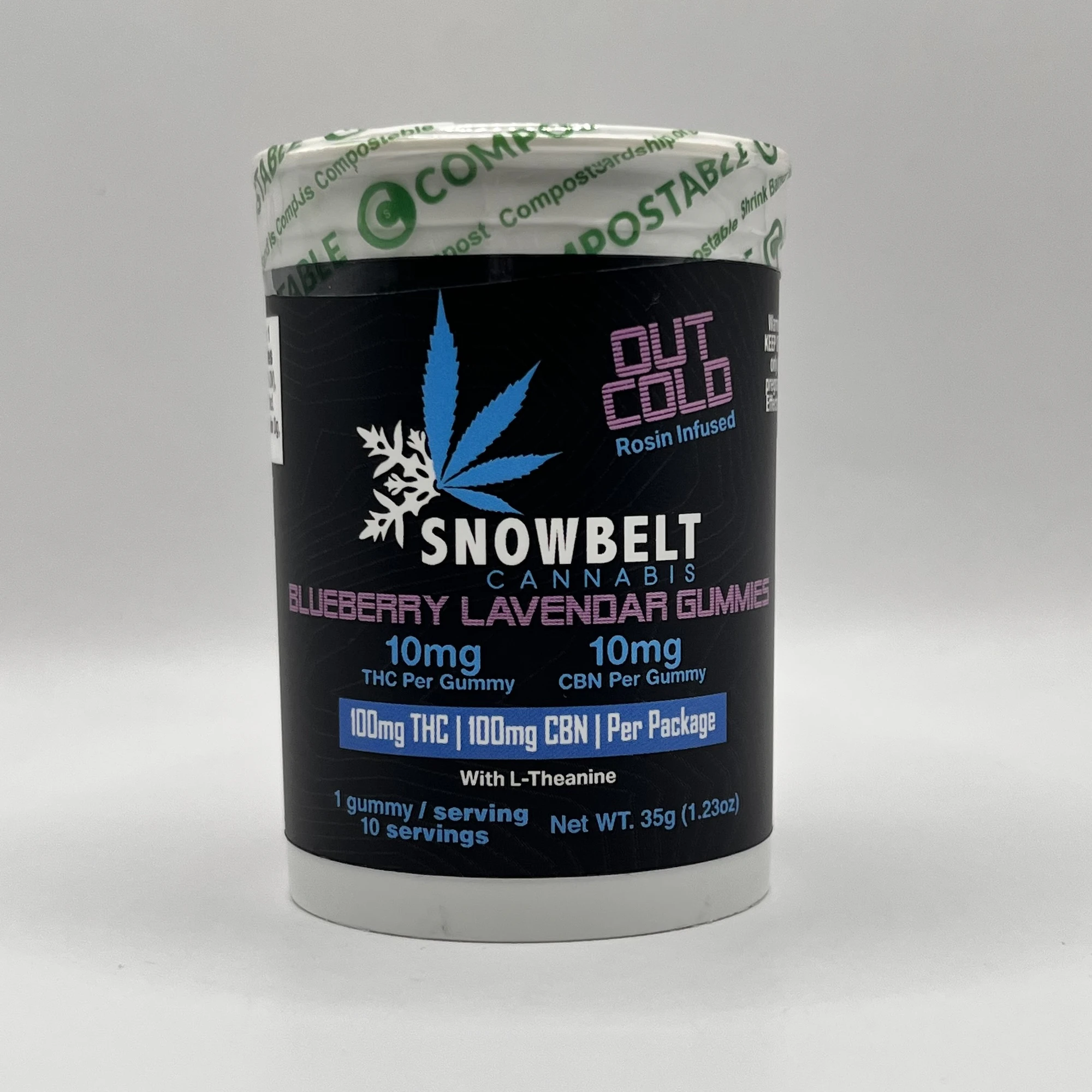 Snowbelt Cannabis - Snowbelt Cannabis - Out Cold - 10mg THC : 10mg CBN x 10pk - Edibles Main Image