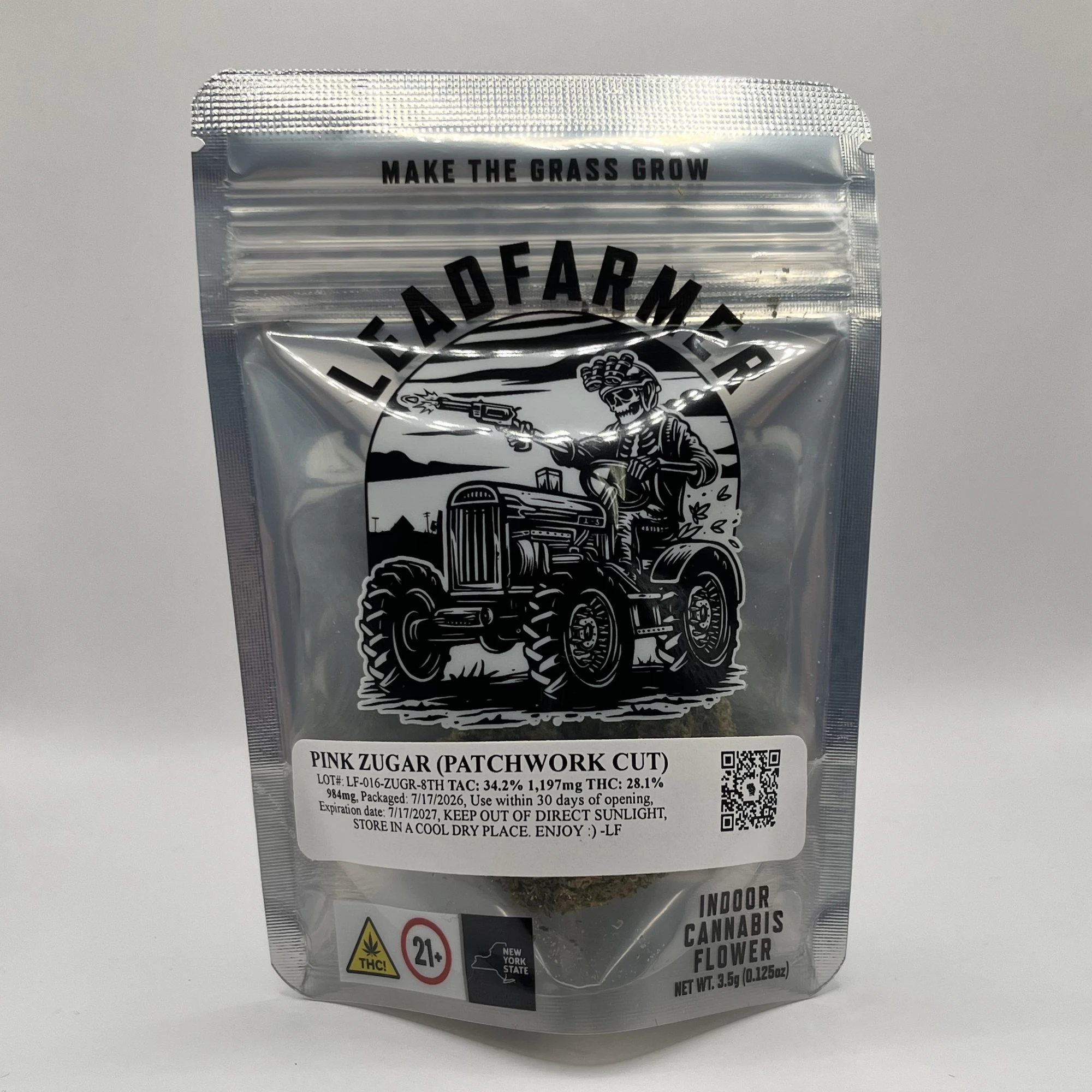 Leadfarmer - LeadFarmer - Pink Zugar - 28.10% THC - 3.5g - Dry Flower Main Image