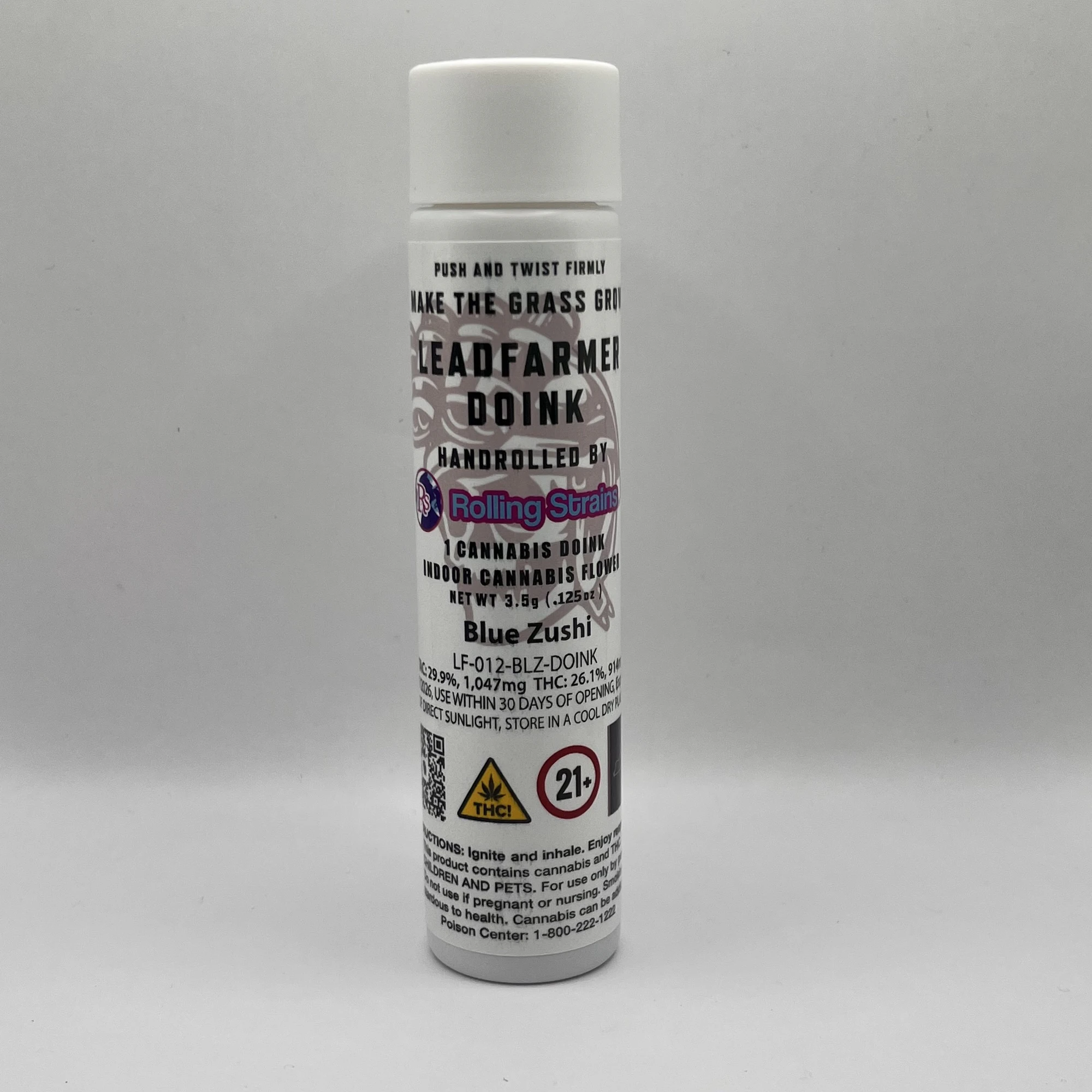 Leadfarmer - LeadFarmer - Blue Zushi - 26.10% THC - 3.5g - Preroll Main Image