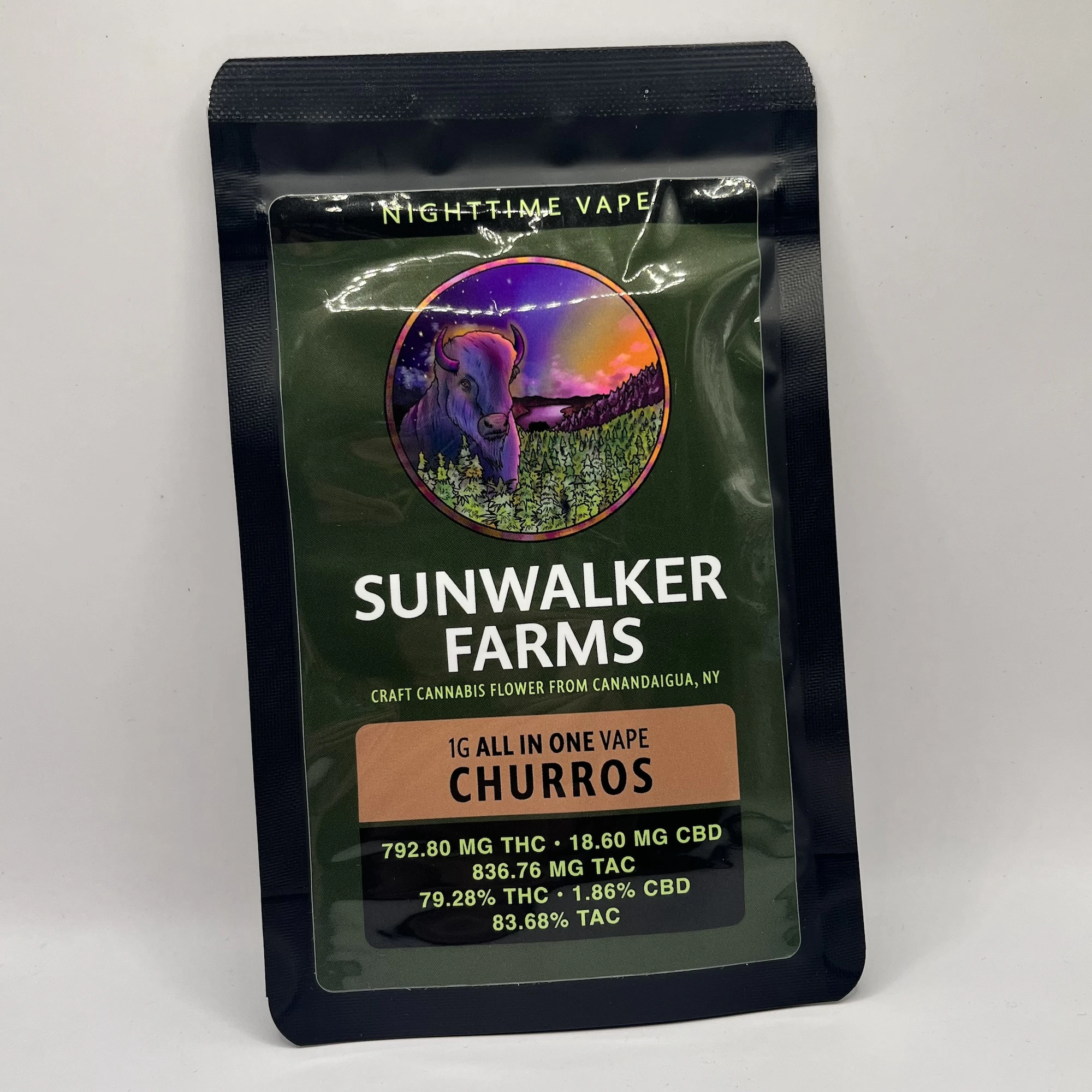 Sunwalker Farms - Sunwalker Farms - Churros - 79.28% THC - 1.0g - AIO Vape Pen  Main Image
